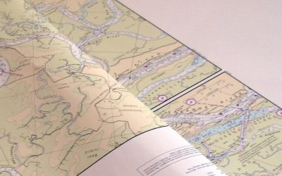 How to fold up and safely store your marine charts when sea kayaking